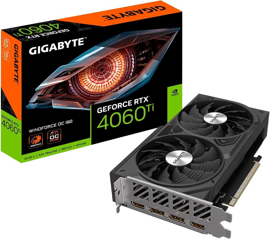 Placa GIGABYTE GEFORCE RTX 4060 TI WINDFORCE OC 8Gb